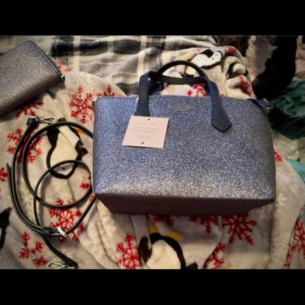 Silver glitter Kate spade
